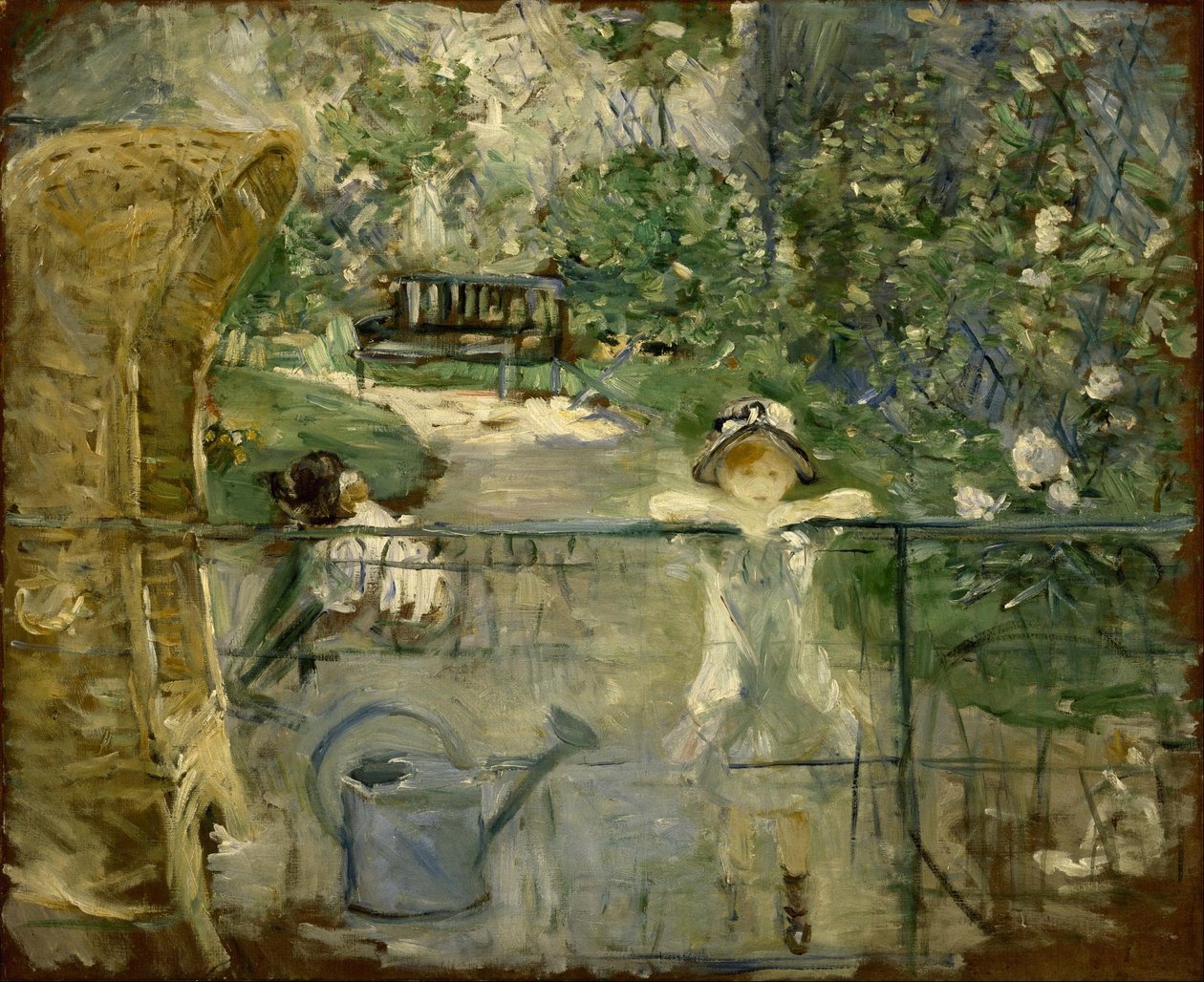 Dívky na zahradě, známé také jako The hood (kapuce) od Berthe Morisot