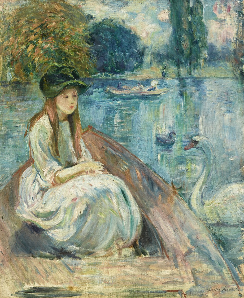Francouzsky: Jeanne Fourmanoir sur le lac od Berthe Morisot