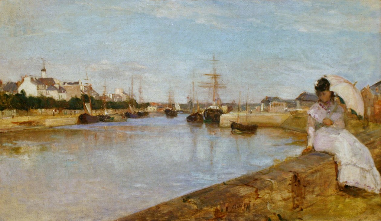 Francouzsky: Vue du petit port de Lorient Přístav v Lorientu od Berthe Morisot