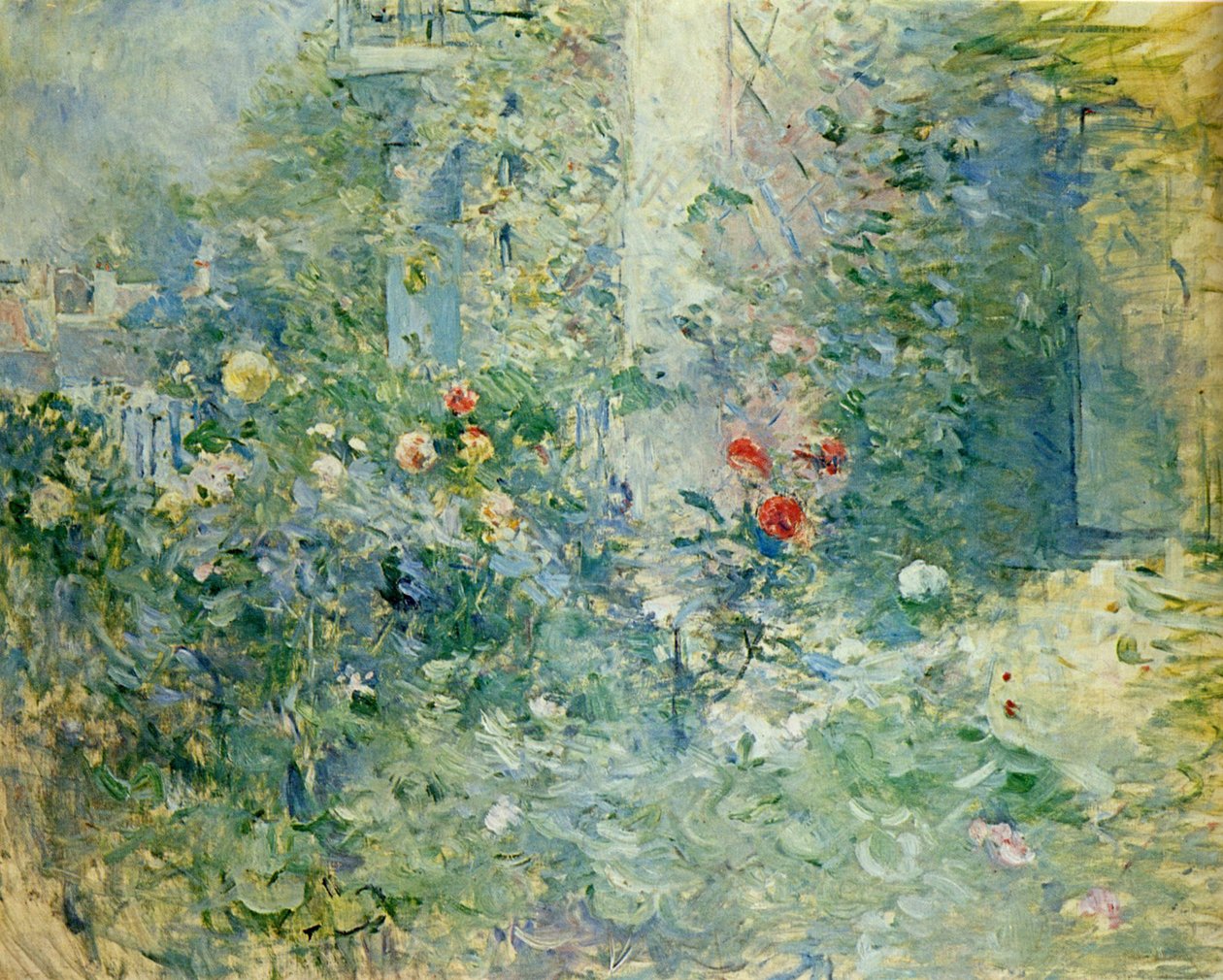 Zahrada v Bougival Le jardin à Bougival, 1884 od Berthe Morisot