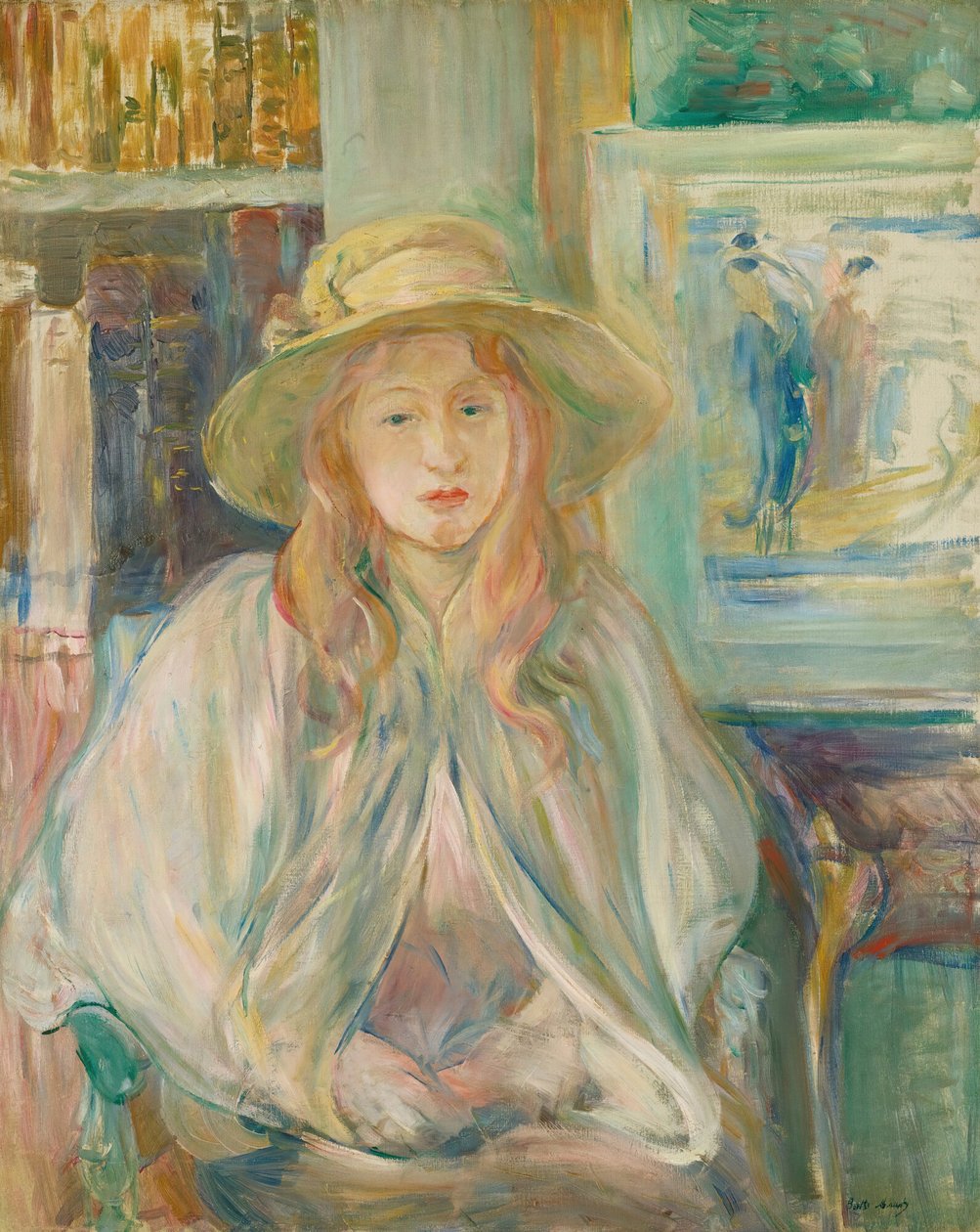 Dívka ve slaměném klobouku Dívka ve slaměném klobouku, 1892. od Berthe Morisot