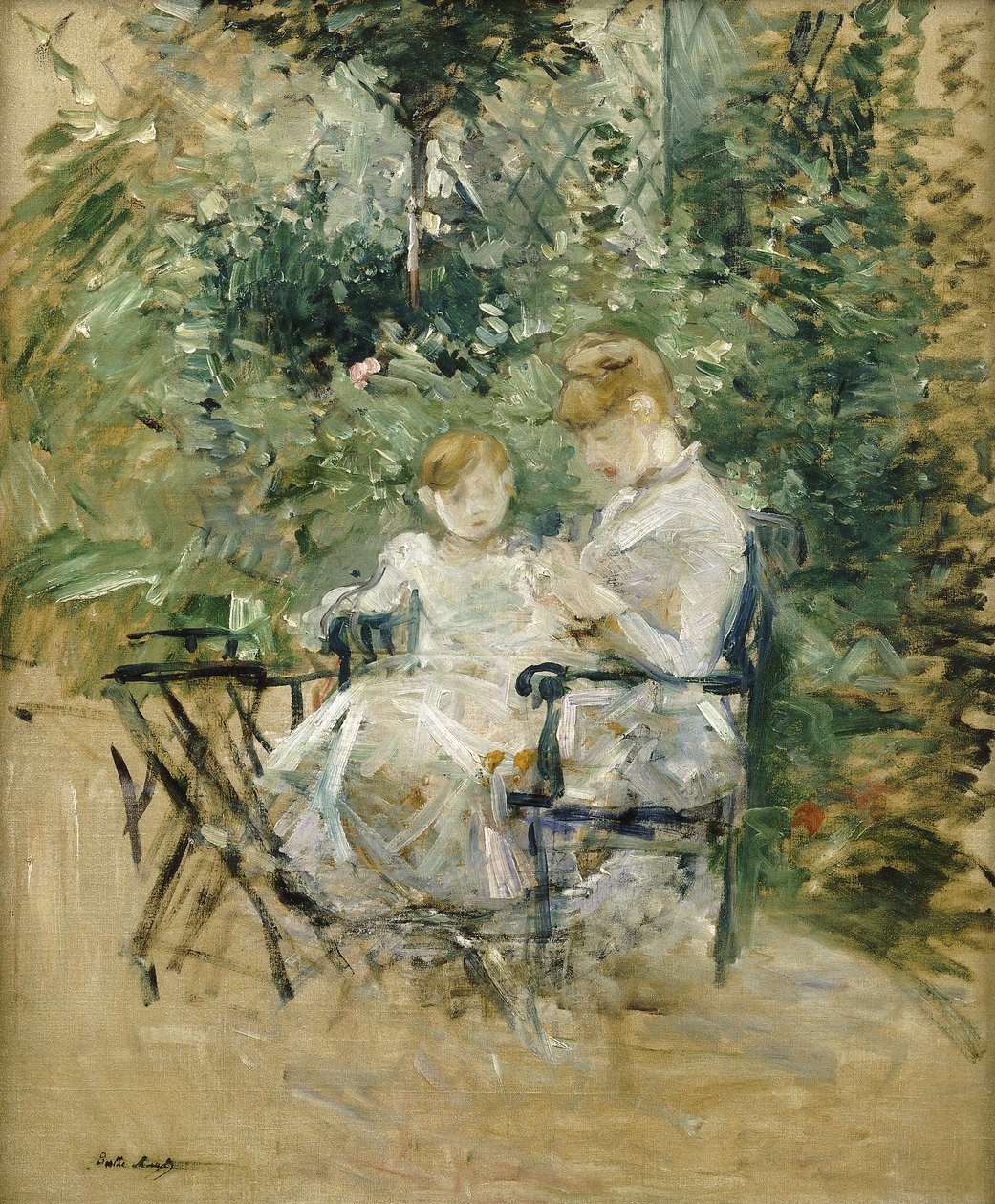 Na zahradě; V zahradě, kolem roku 1885 od Berthe Morisot