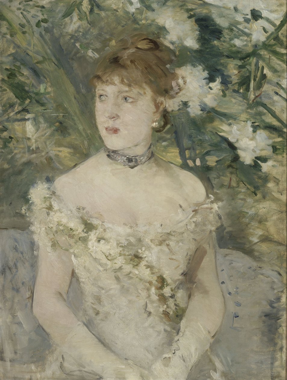 Mladá žena na plese od Berthe Morisot