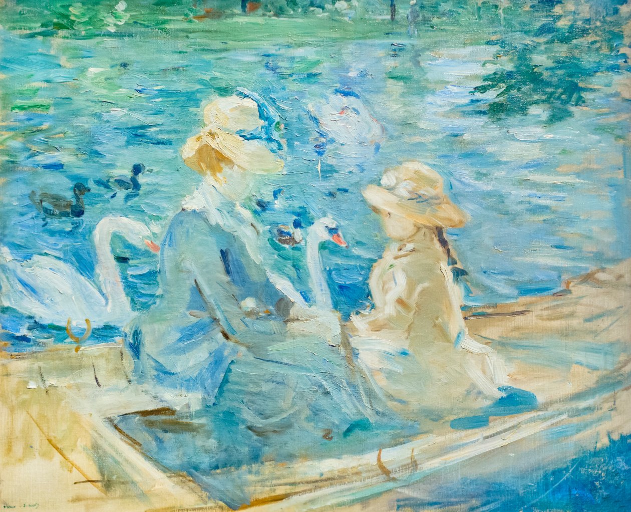 Na jezeře v Bois de Boulogne, c. 1884 (olej na plátně) od Berthe Morisot
