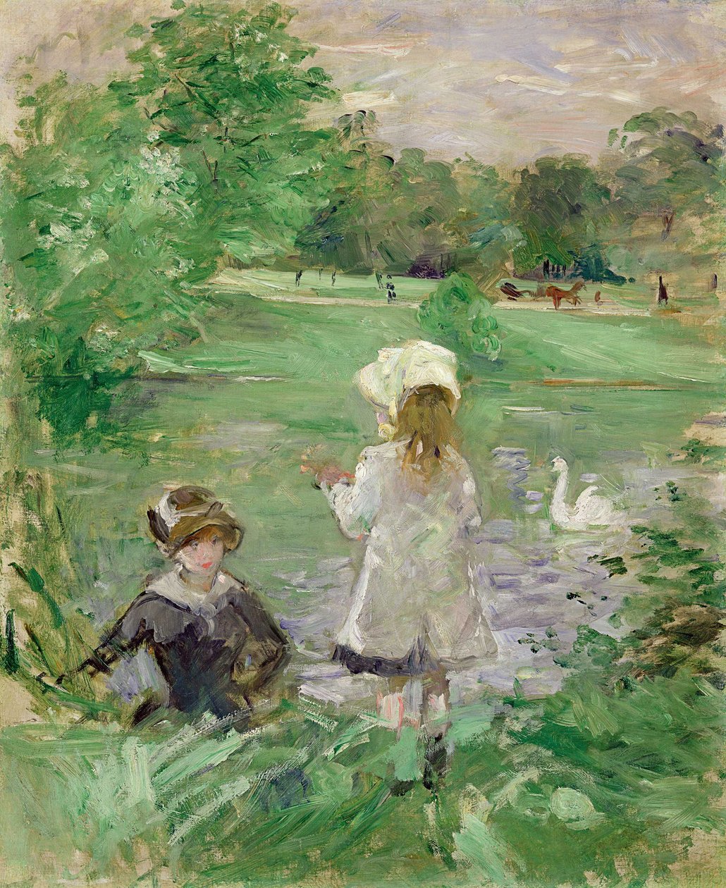 Na břehu jezera, 1883 od Berthe Morisot