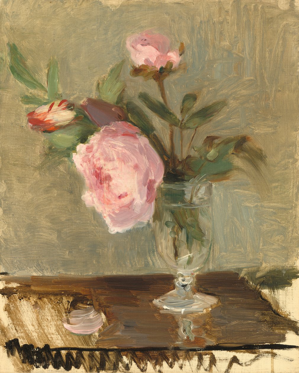 Pivoňky, kolem roku 1869 od Berthe Morisot