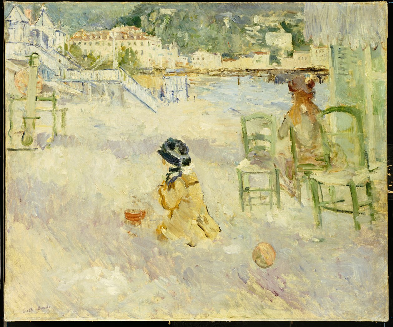 Pláž v Nice, 1882 od Berthe Morisot