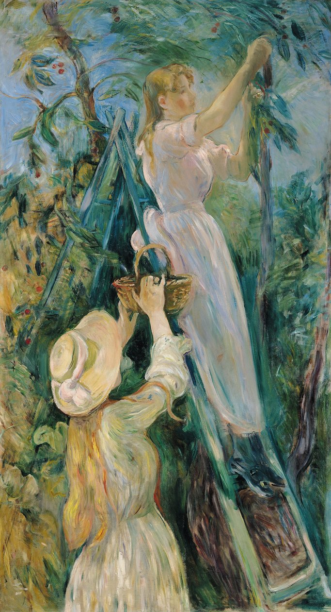 The Cherry Picker (olej na plátně) od Berthe Morisot