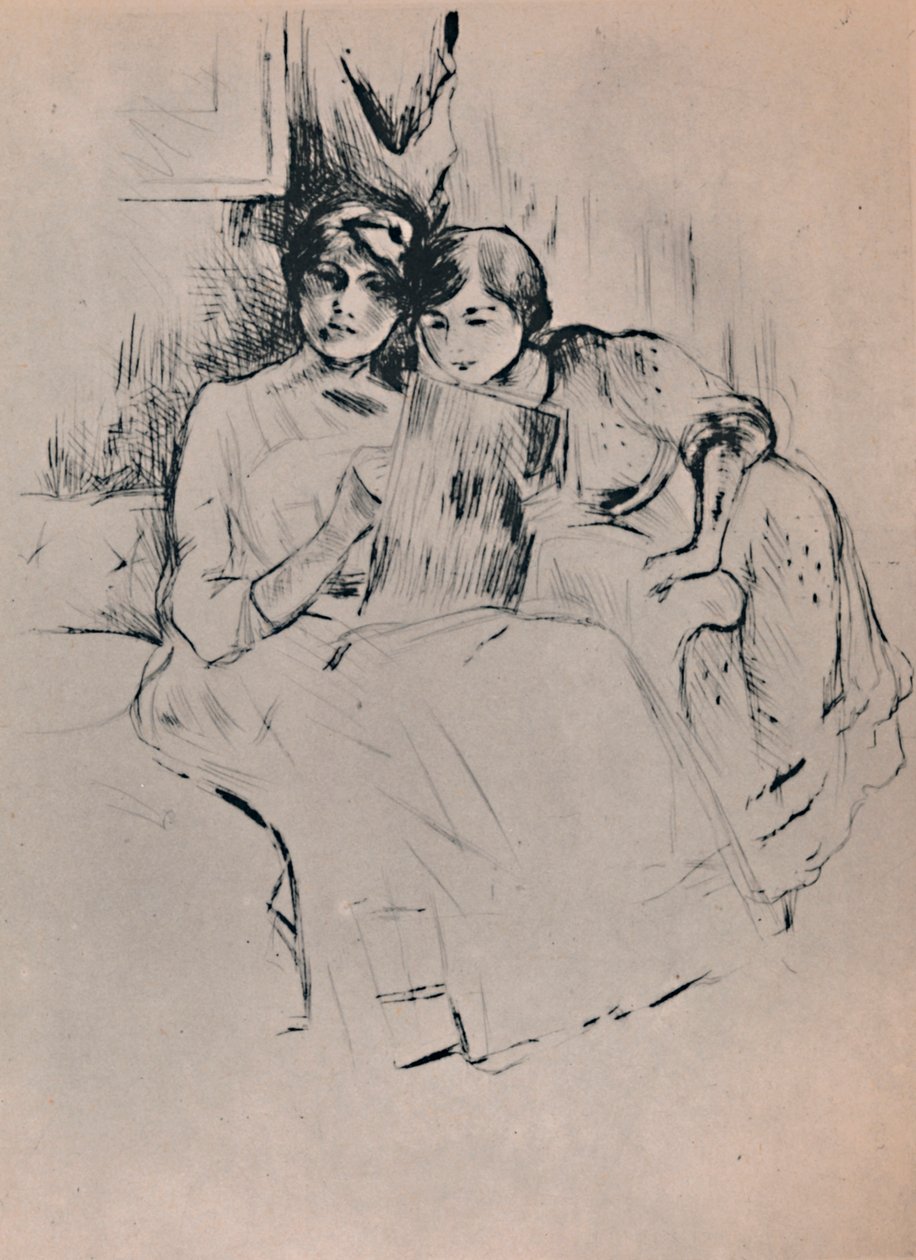 Lekce kreslení, kolem 1888-1890, 1946. od Berthe Morisot