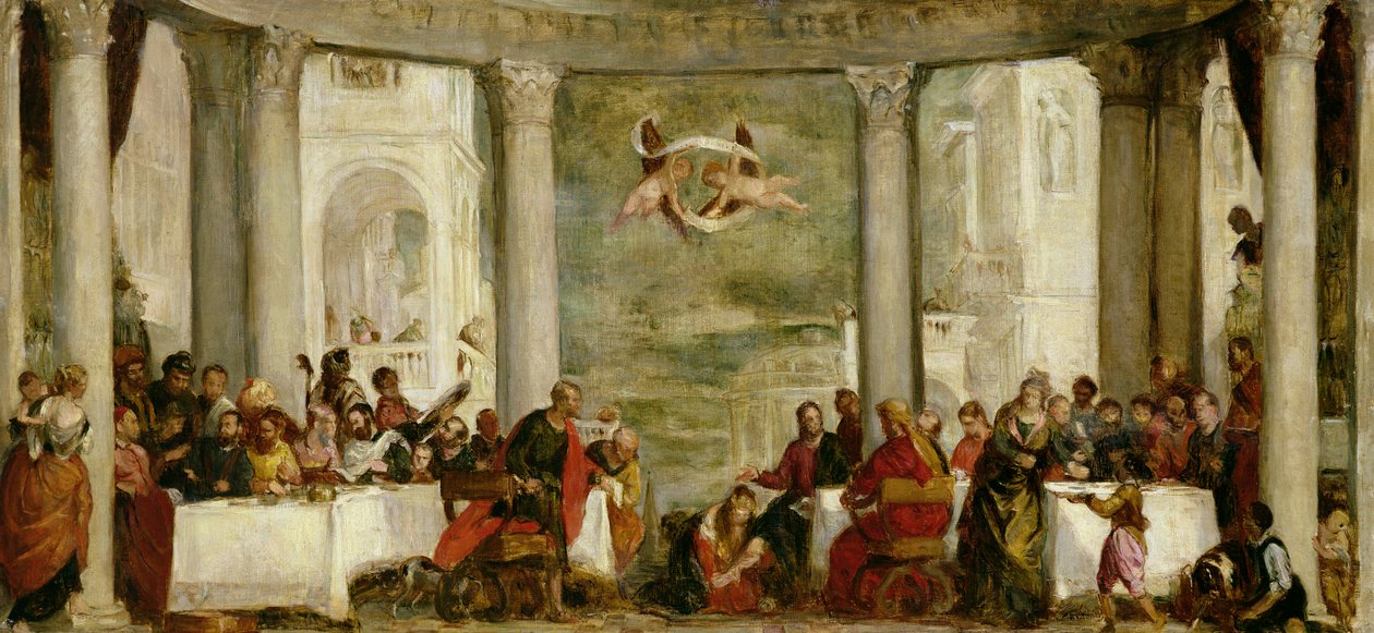 Jídlo v domě Šimona Farizea podle obrazu Veroneseho (1528-88) 1860 od Berthe Morisot