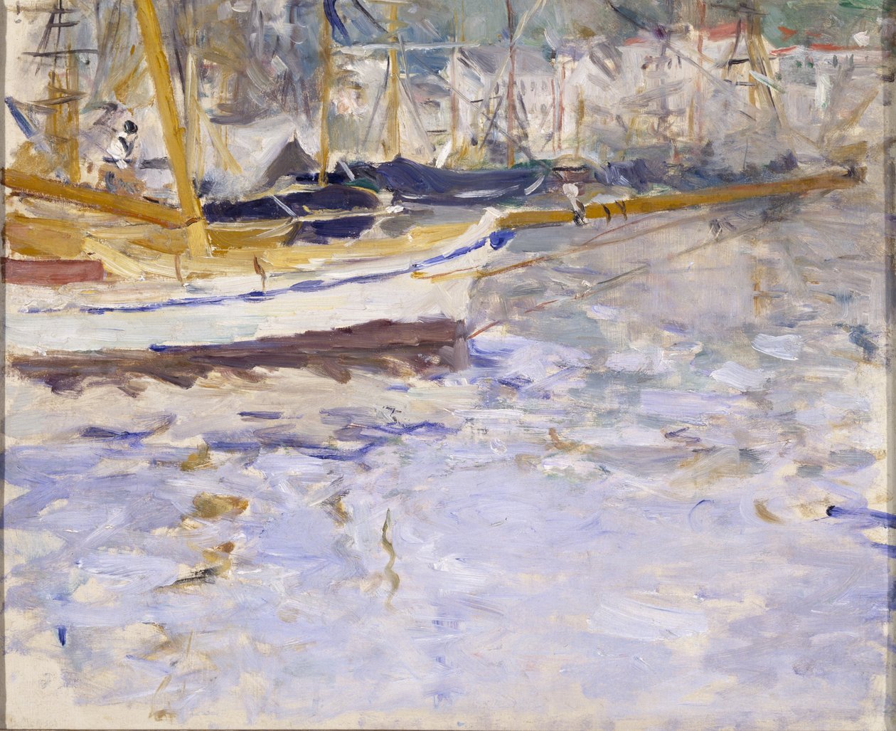 Přístav v Nice, zima 1881?-82 (olej na plátně) od Berthe Morisot
