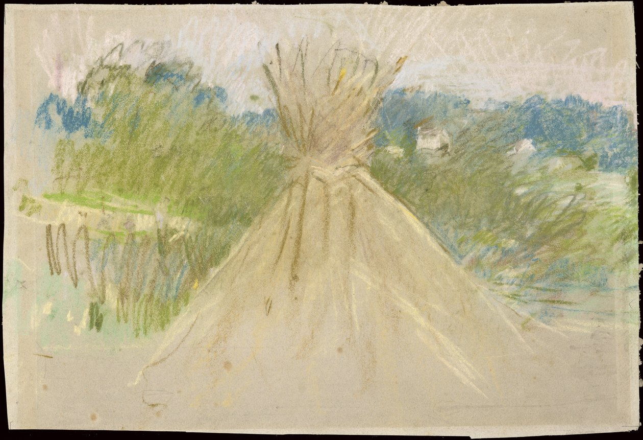 Malý stoh sena, 1882 (pastel na papíře) od Berthe Morisot