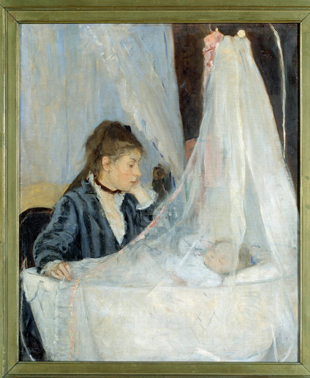 Kolébka Znázornění umělcovy sestry Edmy, která bdí nad spánkem své dcery, Blanche - Obraz Berthe Morisot (1841-1895) 1872. Rozm. 0,56 x 0,46 m - Paříž, musee d