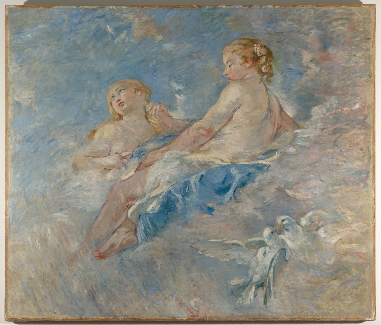 Venuše v Forge of Vulcan (podle Bouchera), kolem 1883-84 (olej na plátně) od Berthe Morisot