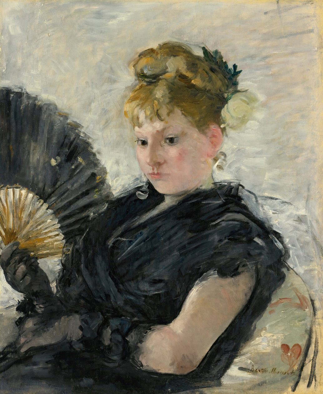 Žena s ventilátorem, 1876. od Berthe Morisot