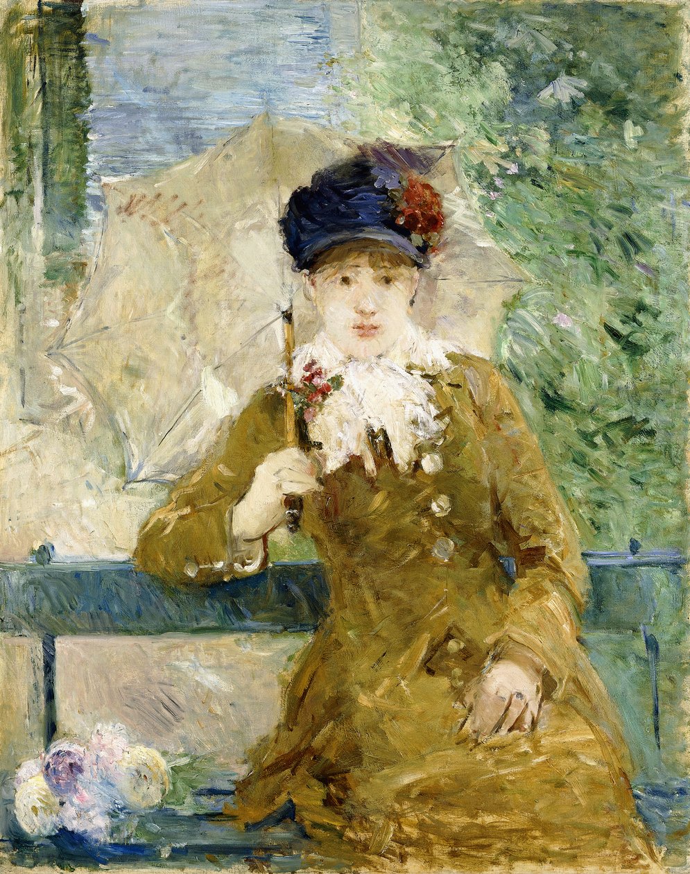 Žena s deštníkem, 1881 od Berthe Morisot