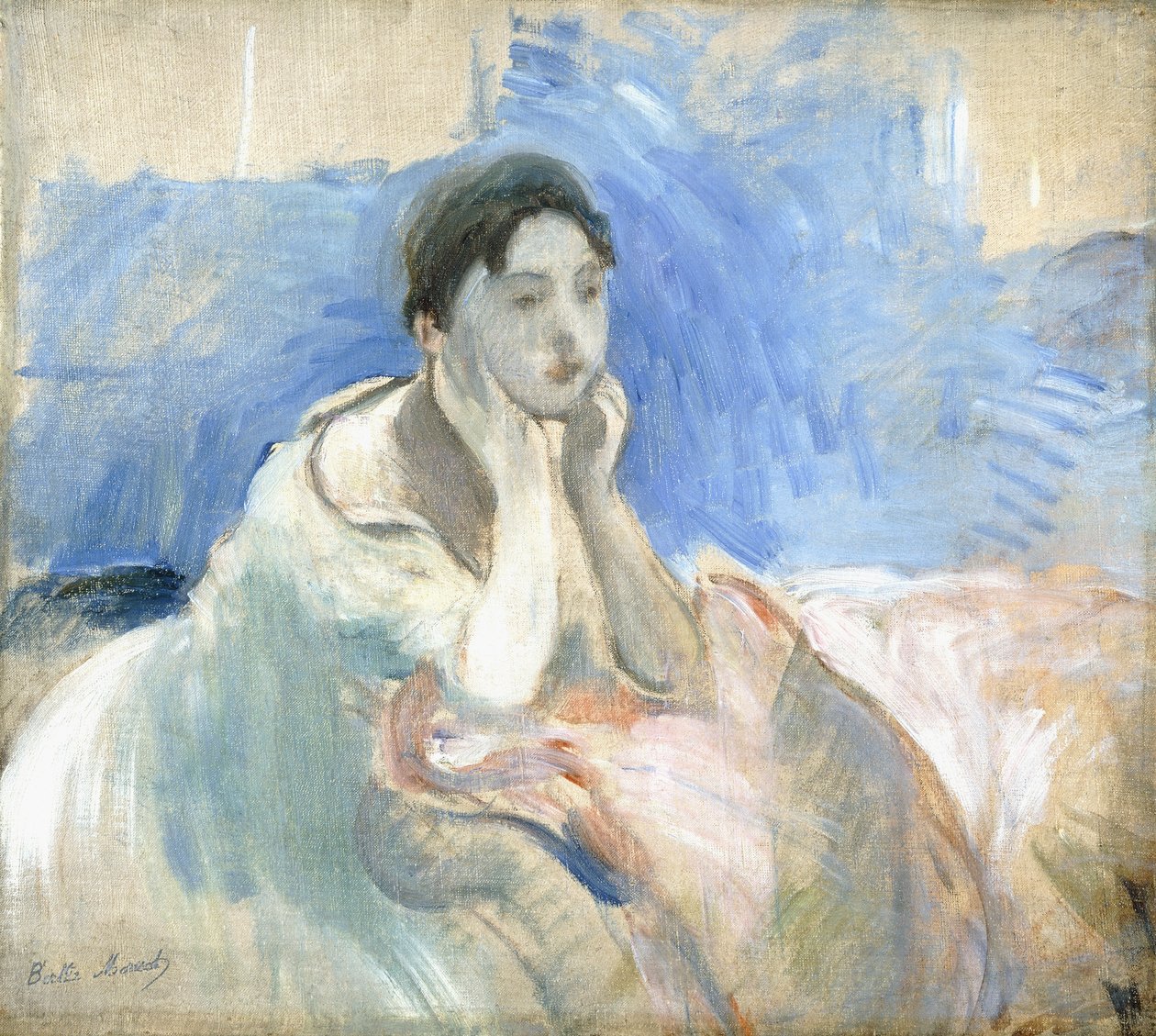 Mladá dívka Leaning, 1894 od Berthe Morisot