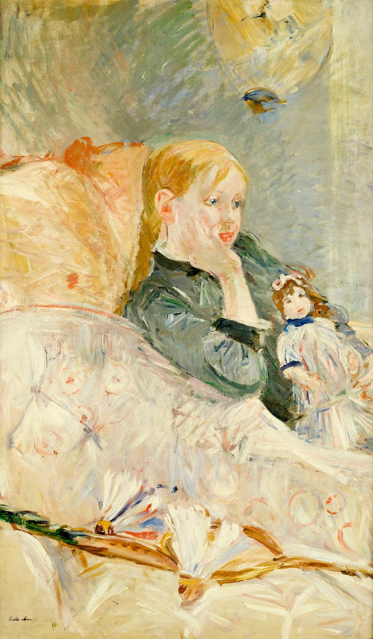 Mladá dívka s panenkou, 1896 od Berthe Morisot