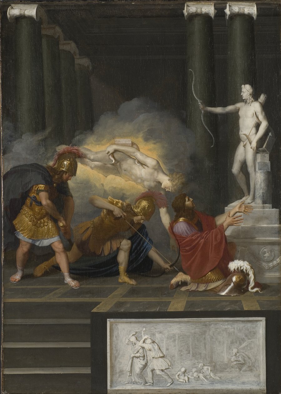 Achilles zraněn Paříží, kolem roku 1650 od Bertholet Flemal