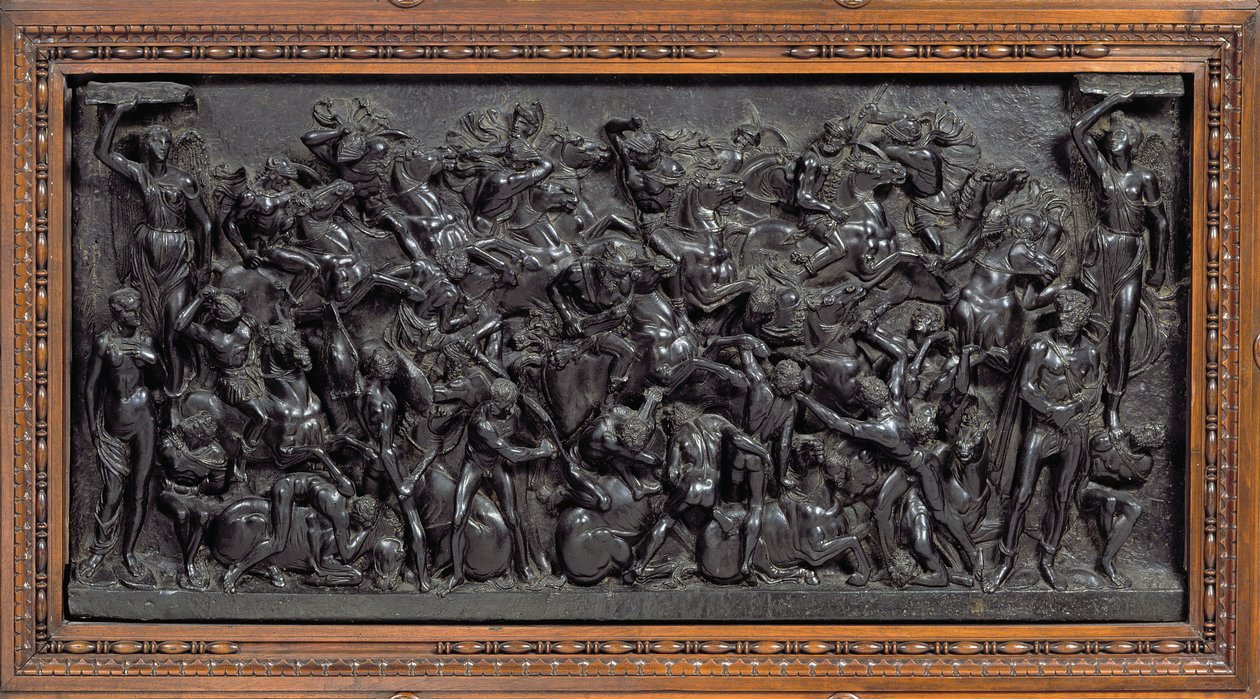 Bitva mezi Římany a barbary (bronz) od Bertoldo di Giovanni