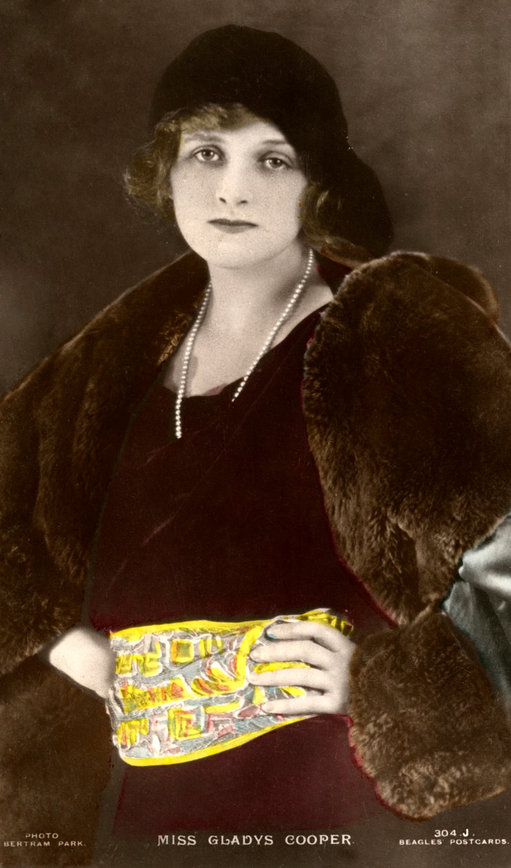 Gladys Cooper 1888-1971, anglická herečka, začátek 20. století. od Bertram Park