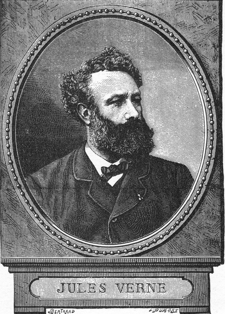 Jules Verne, současný portrét od Auguste Bertrand