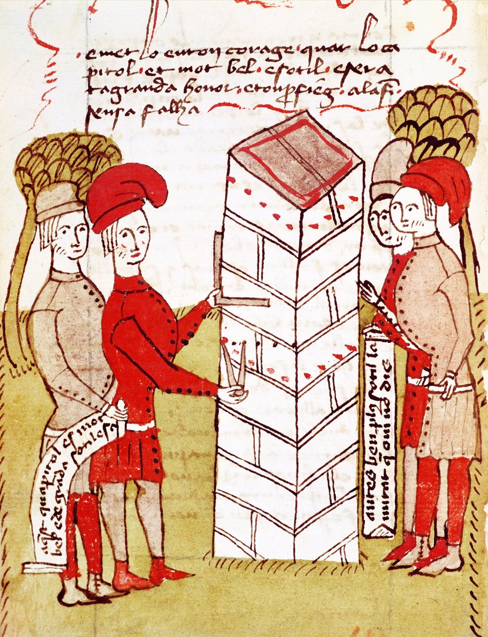 Ms 327 (2) fol. 214v Stonemasons, z 
