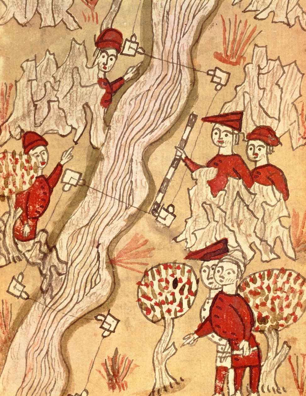 Ms 327 fol. 293v Měření řeky, z „Traite d