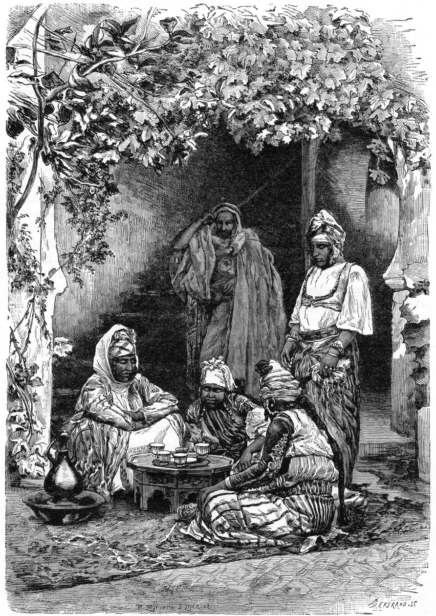 Arabská rodina z Tlemcen, Alžírsko, c1890. od Auguste Bertrand