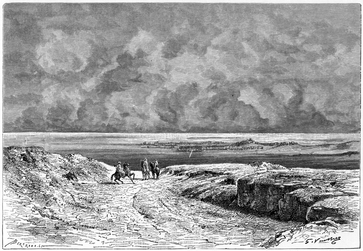 Nafta a Shott-el-Jerid, c1890 od Auguste Bertrand