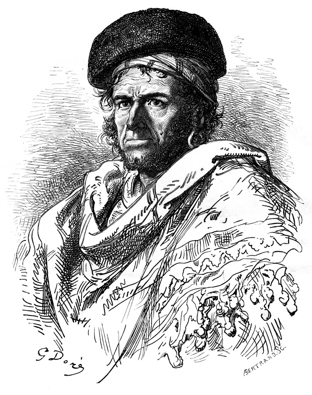 Španělský cikán, polovina konce 19. století od Auguste Bertrand