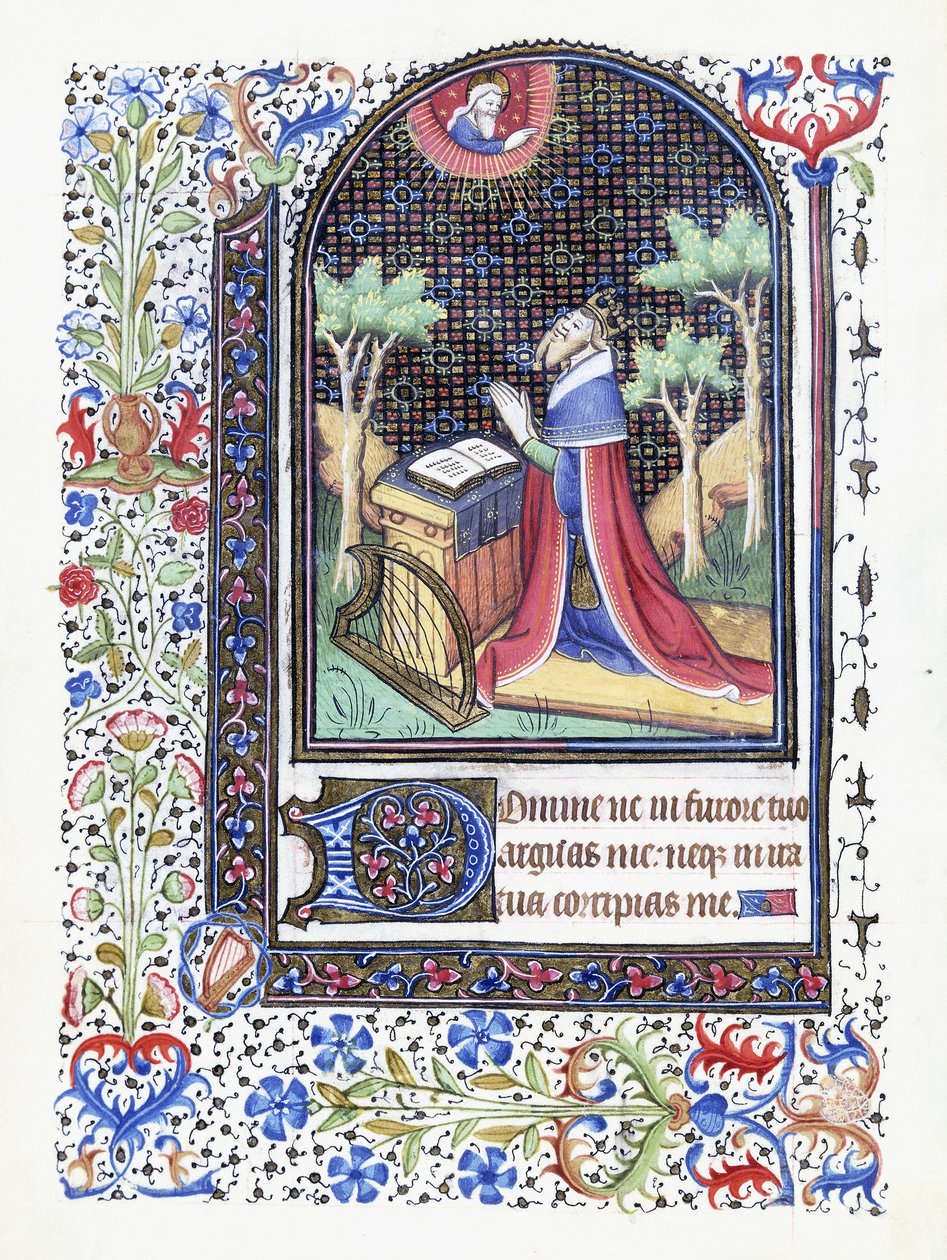 David v modlitbě, kolem roku 1460 od Besancon School