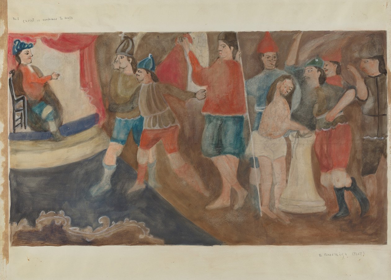 Křížová cesta č. 1: Ježíš je odsouzen k smrti, c. 1936. od Beulah Bradleigh
