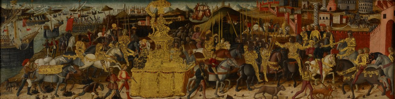 Triumph of Scipio Africanus, cca 1460 (tempera na tkanině upevněné na panelu) (viz také 488154) od Biagio di Antonio