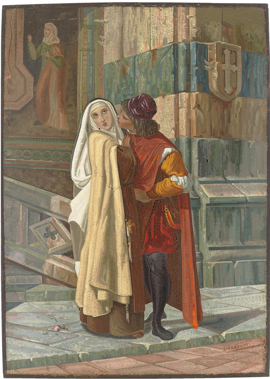 Abelard a Heloise, 2. polovina 19. století od Biagio Barzotti