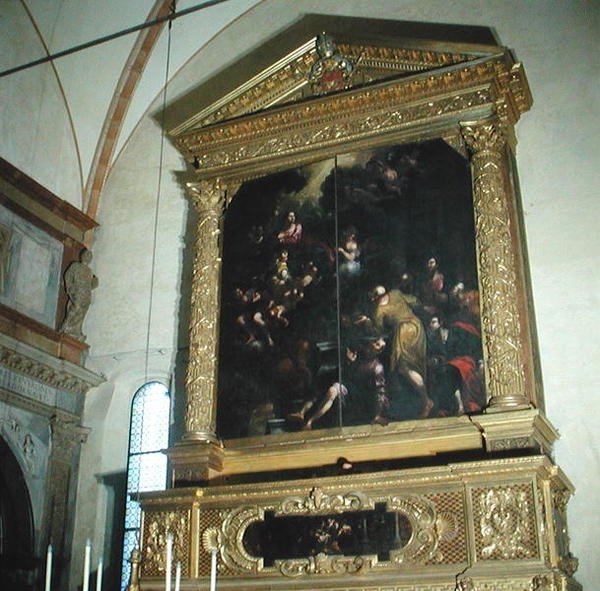 Pohled na kostelní varhany, 1683 od Biagio Falcieri