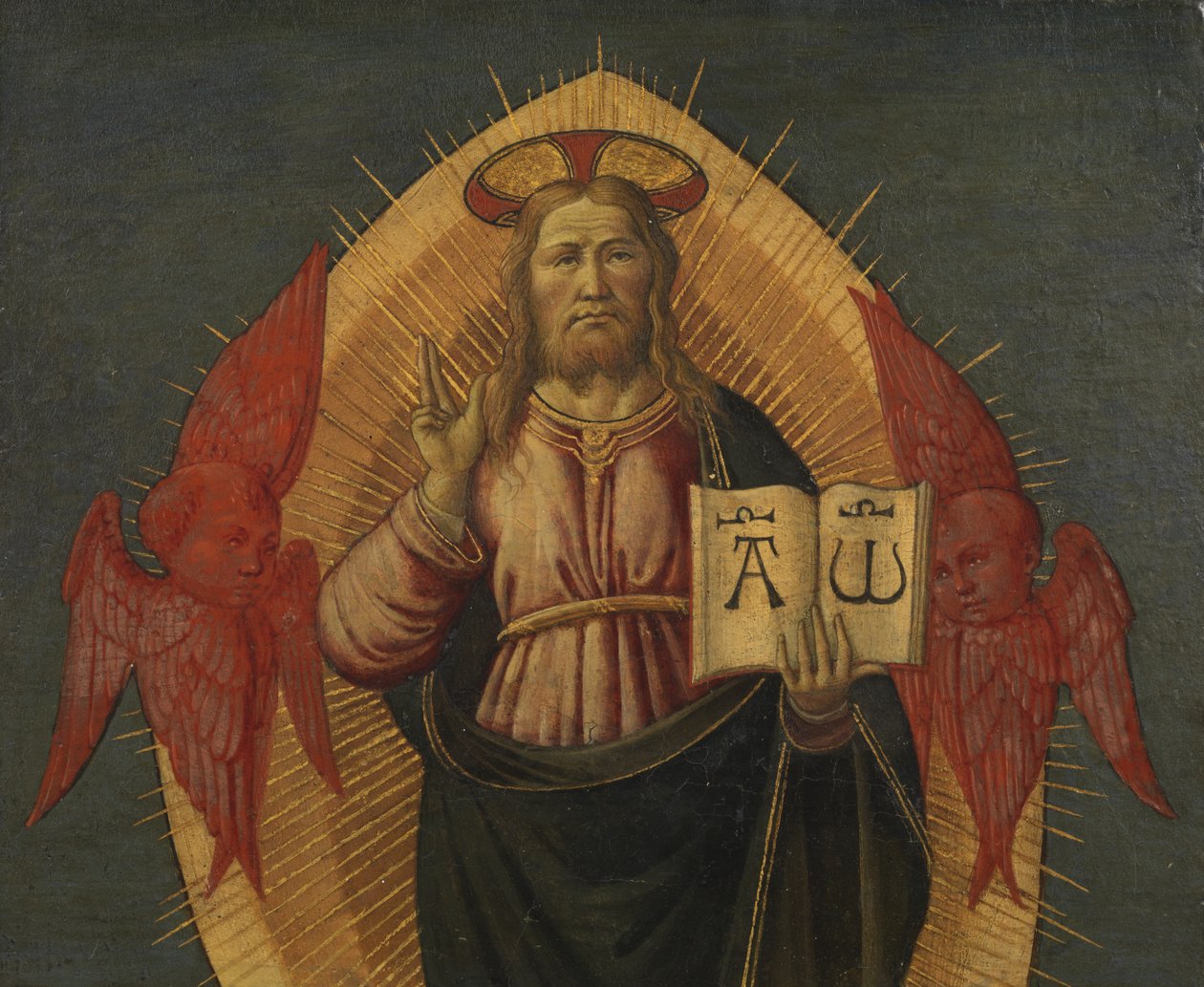 Bůh Otec v postoji požehnání, kolem roku 1480 od Biagio dAntonio