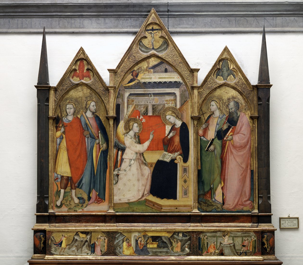 Zvěstování se svatými, 1414 (tempera na panelu) od Bicci di Lorenzo