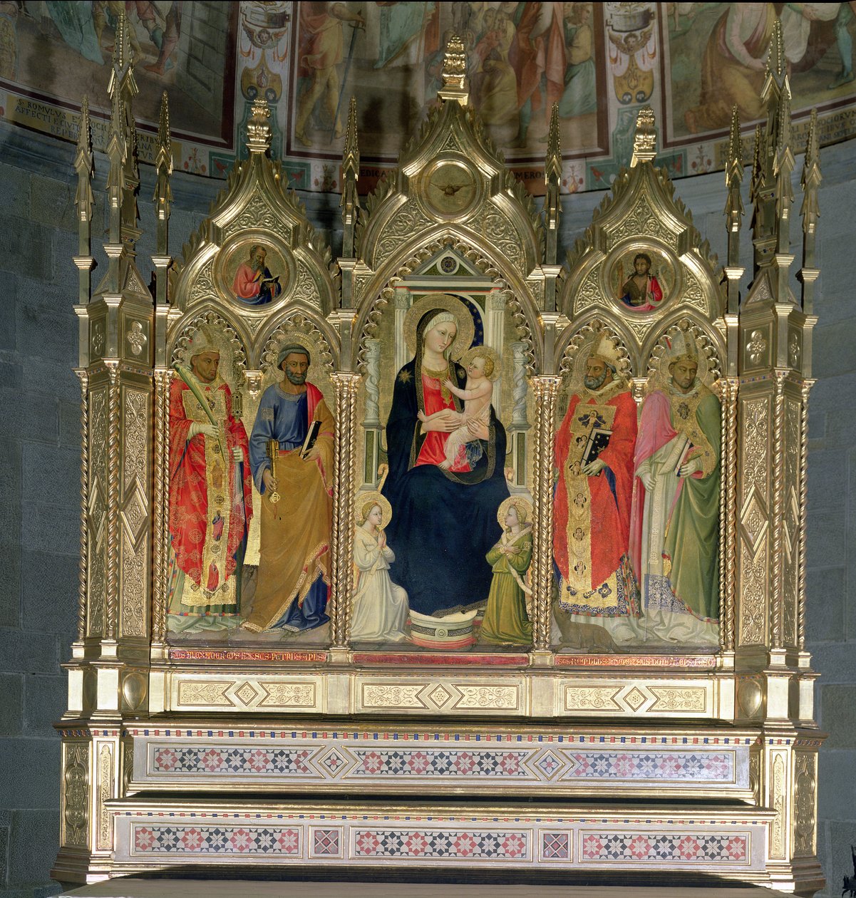 Madonna a dítě se svatými (tempera na panelu) (viz 139090) od Bicci di Lorenzo