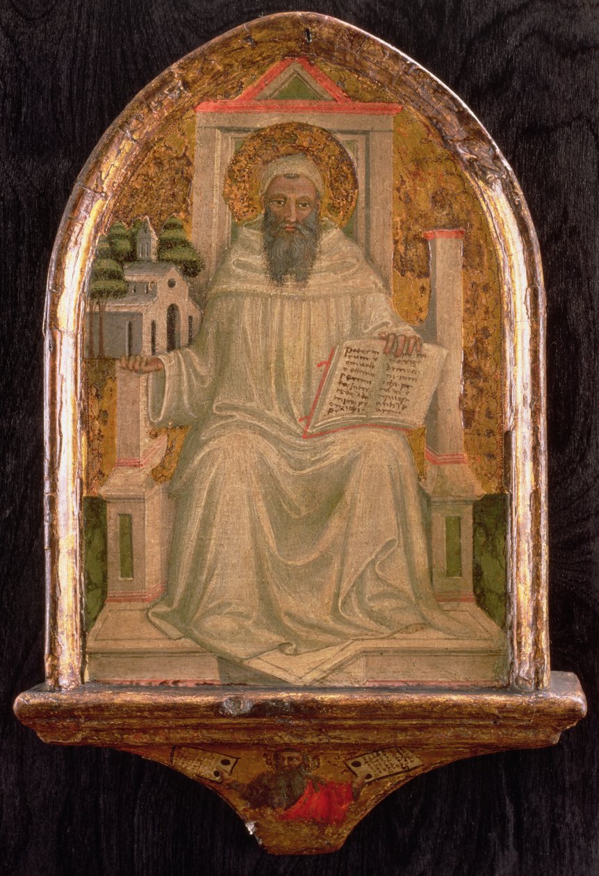 St. Romuald (d.1027) (tempera na panelu) od Bicci di Lorenzo