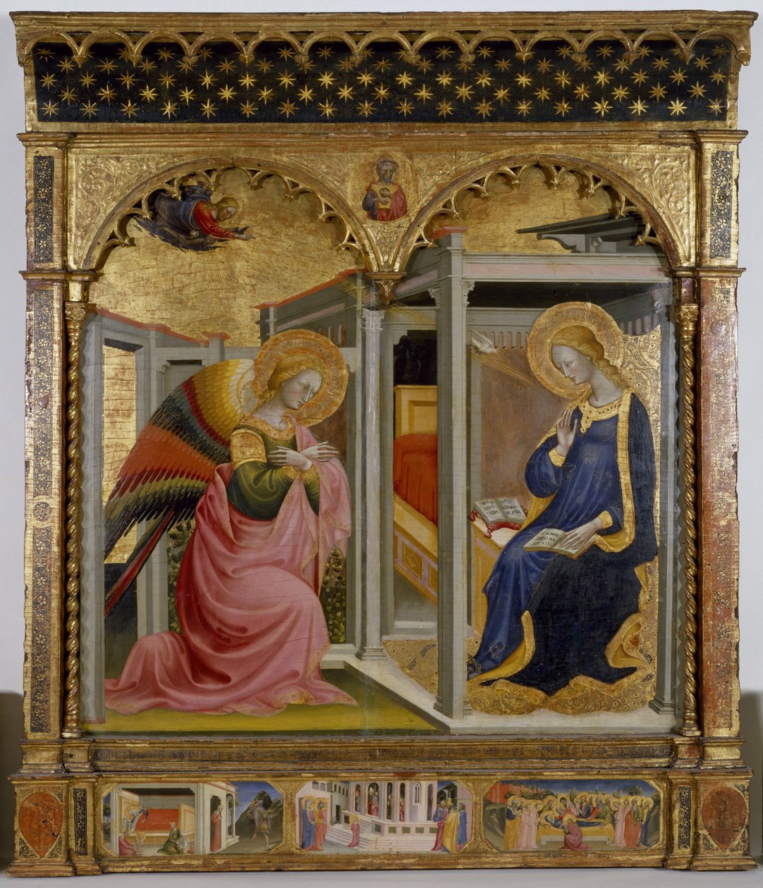 The Annunciation, c.1430 (tempera a plátkové zlato na panelu) od Bicci di Lorenzo