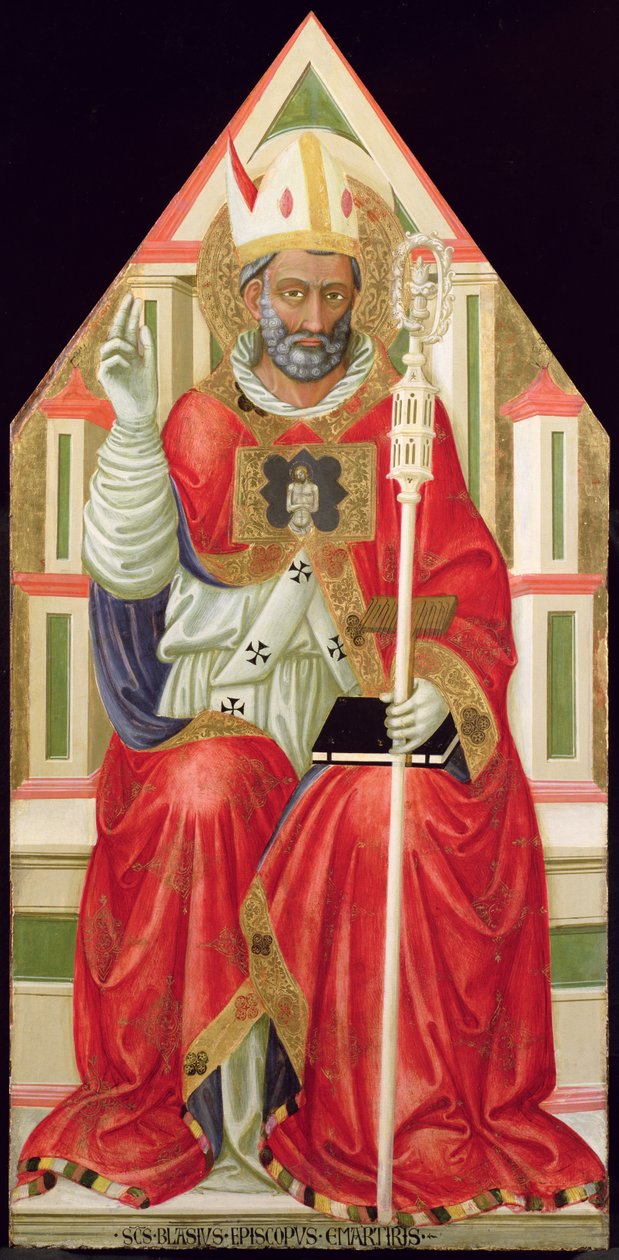 St Blaise (d.316) c.1445 (tempera na panelu) od Bicci di Lorenzo