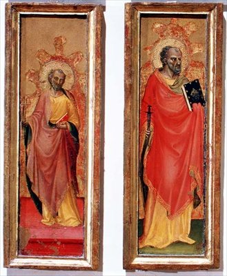 Dva svatí apoštolové (tempera na desce) od Bicci di Lorenzo