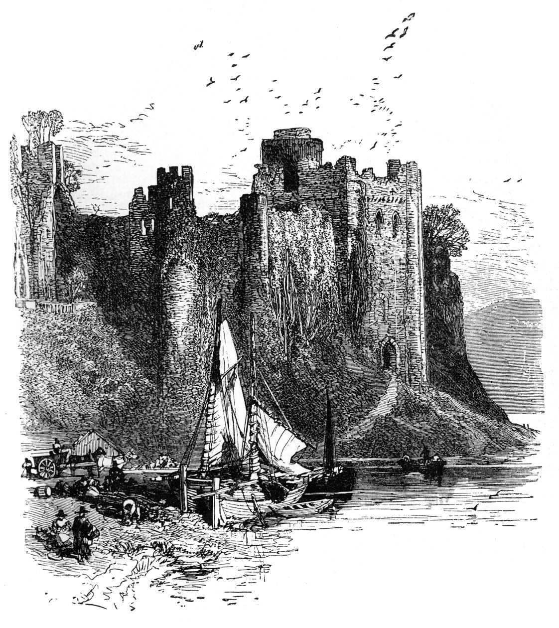 Hrad Pembroke, 30. léta 20. století. od Birket Foster