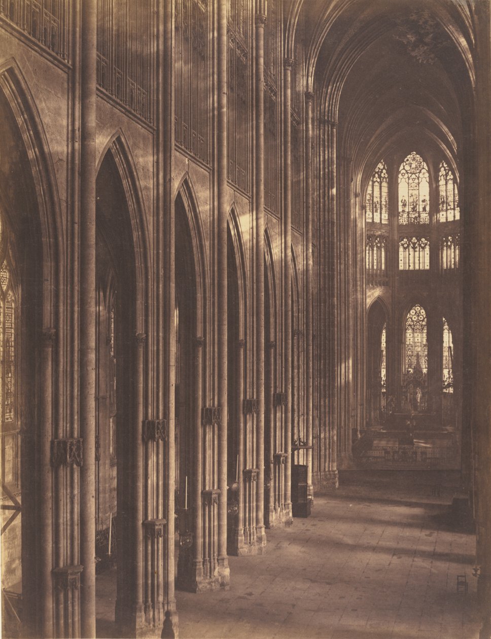 Rouen, uvnitř kostela Saint-Ouen od Bisson Frères