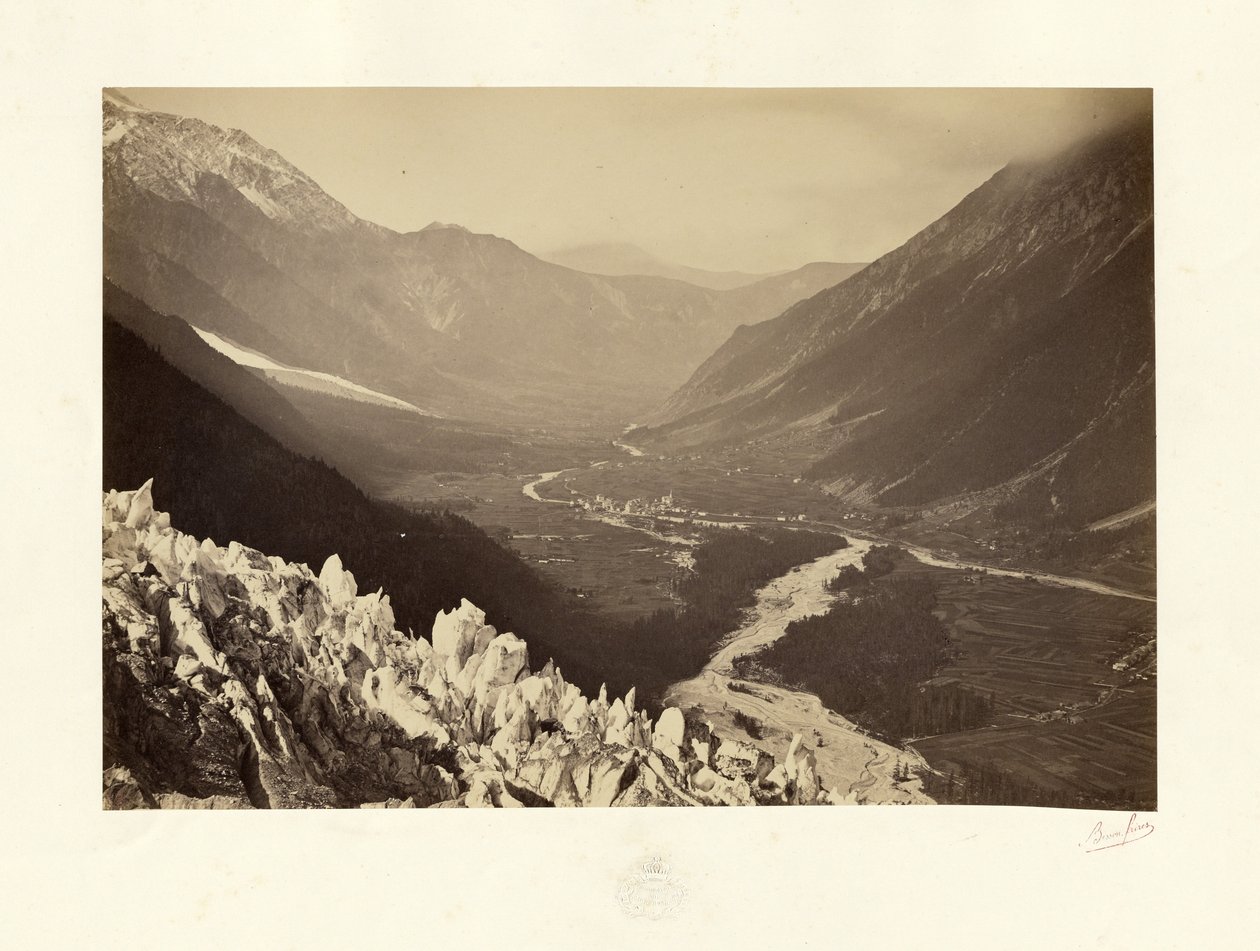 Údolí Chamonix, pohled na Chapeau od Bisson Frères