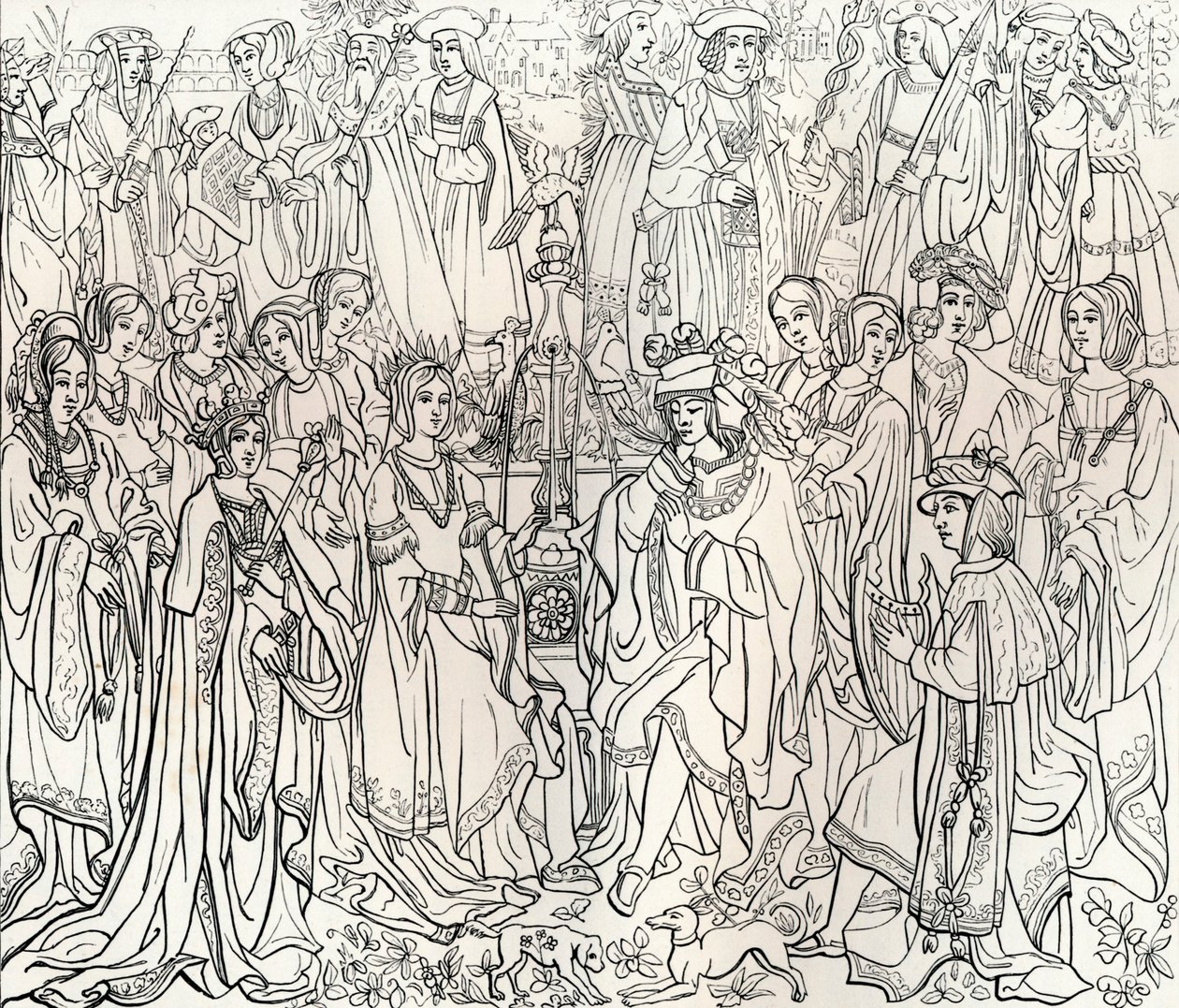 Sňatek francouzského krále Ludvíka XII a Marie Tudorové, 16. století, 1849. od Bisson and Cottard