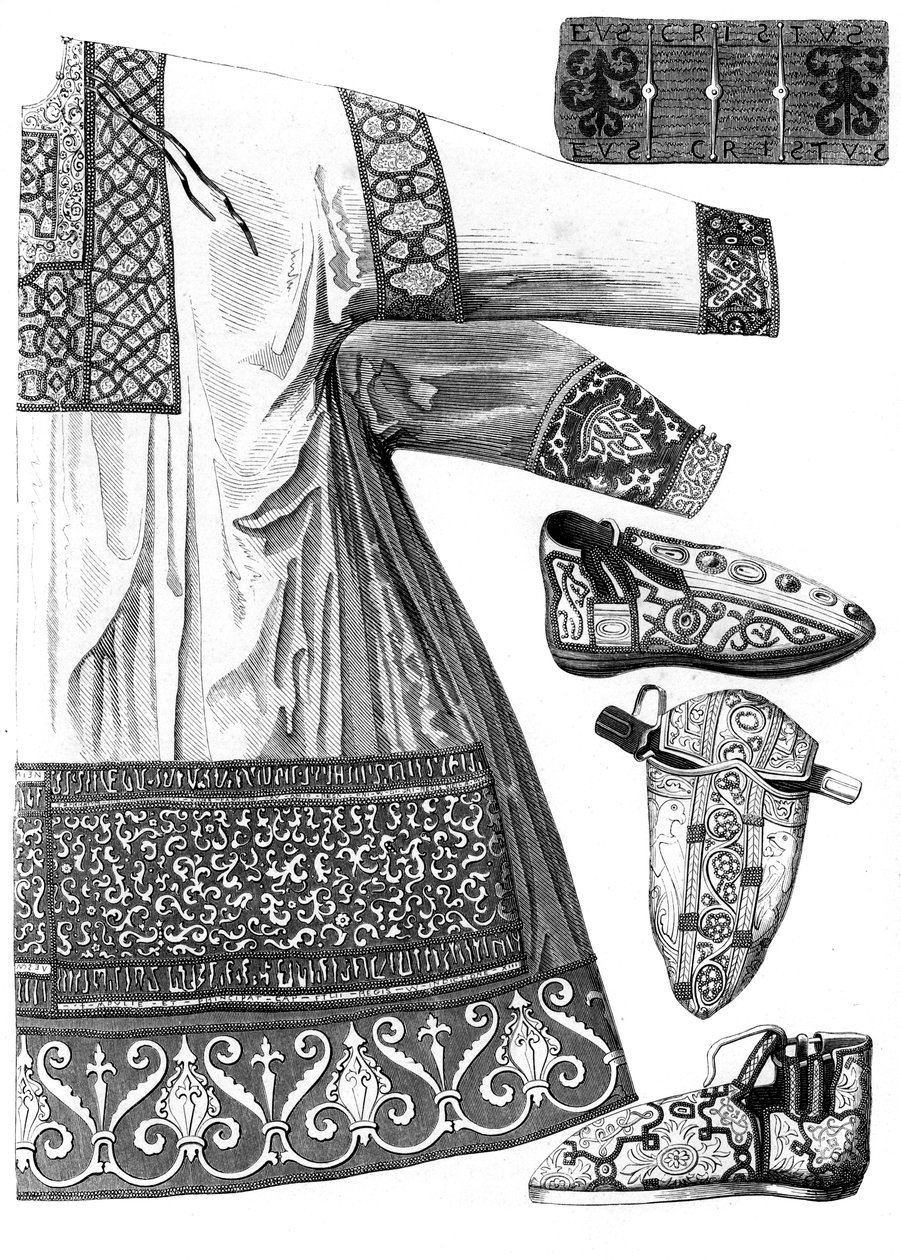 Královské oděvy Karla Velikého 742-814, 15. století 1849. od Bisson and Cottard
