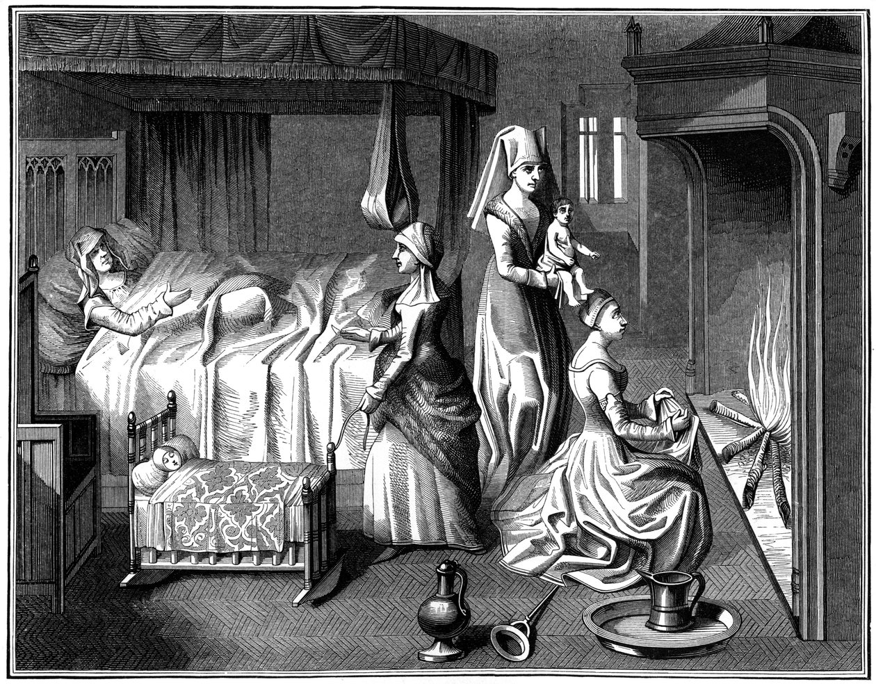 Novorozené dítě, 15. století 1849. od Bisson and Cottard
