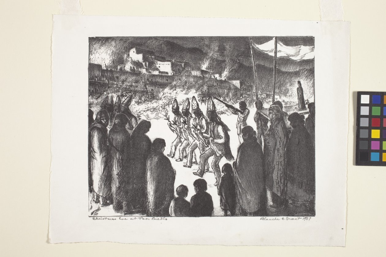 Štědrý večer v Taos Pueblo od Blanche Grant